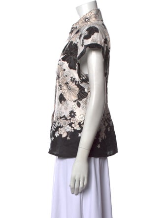 Zimmermann Linen Printed Button-Up Top