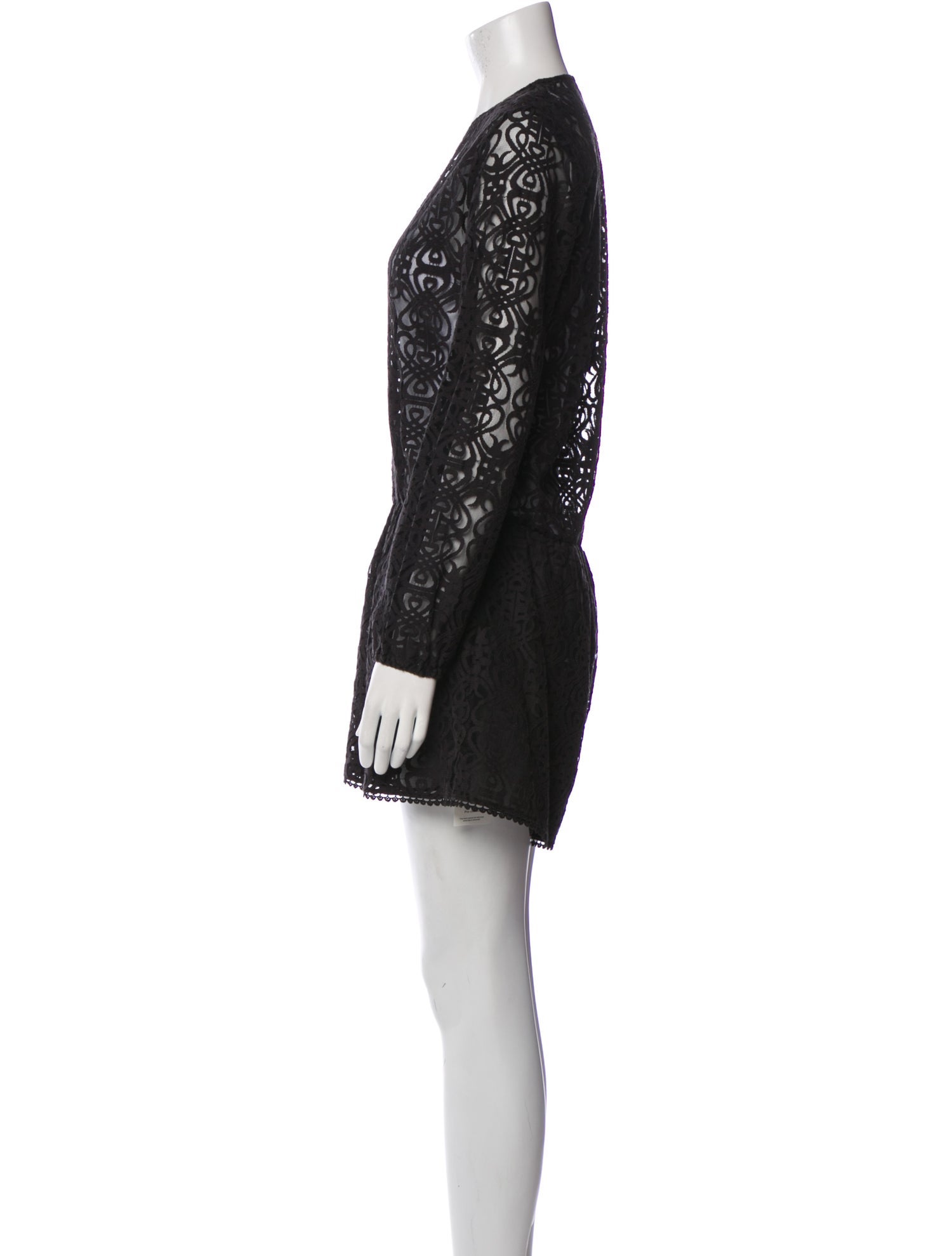 Zimmermann Lace Pattern V-Neck Romper