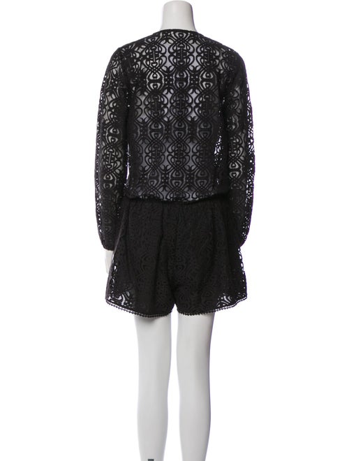 Zimmermann Lace Pattern V-Neck Romper