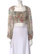 Zimmermann Silk Floral Print Crop Top