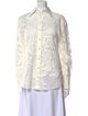 Zimmermann Lace Pattern Long Sleeve Button-Up Top