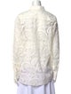 Zimmermann Lace Pattern Long Sleeve Button-Up Top