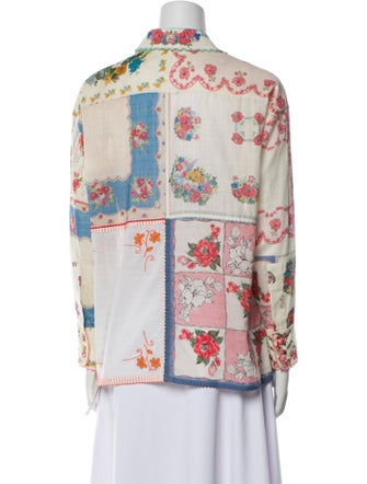 Zimmermann Floral Print Long Sleeve Button-Up Top