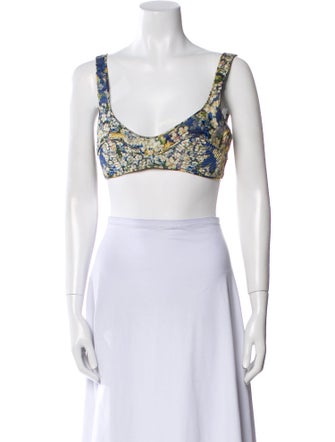 Zimmermann Silk Printed Crop Top