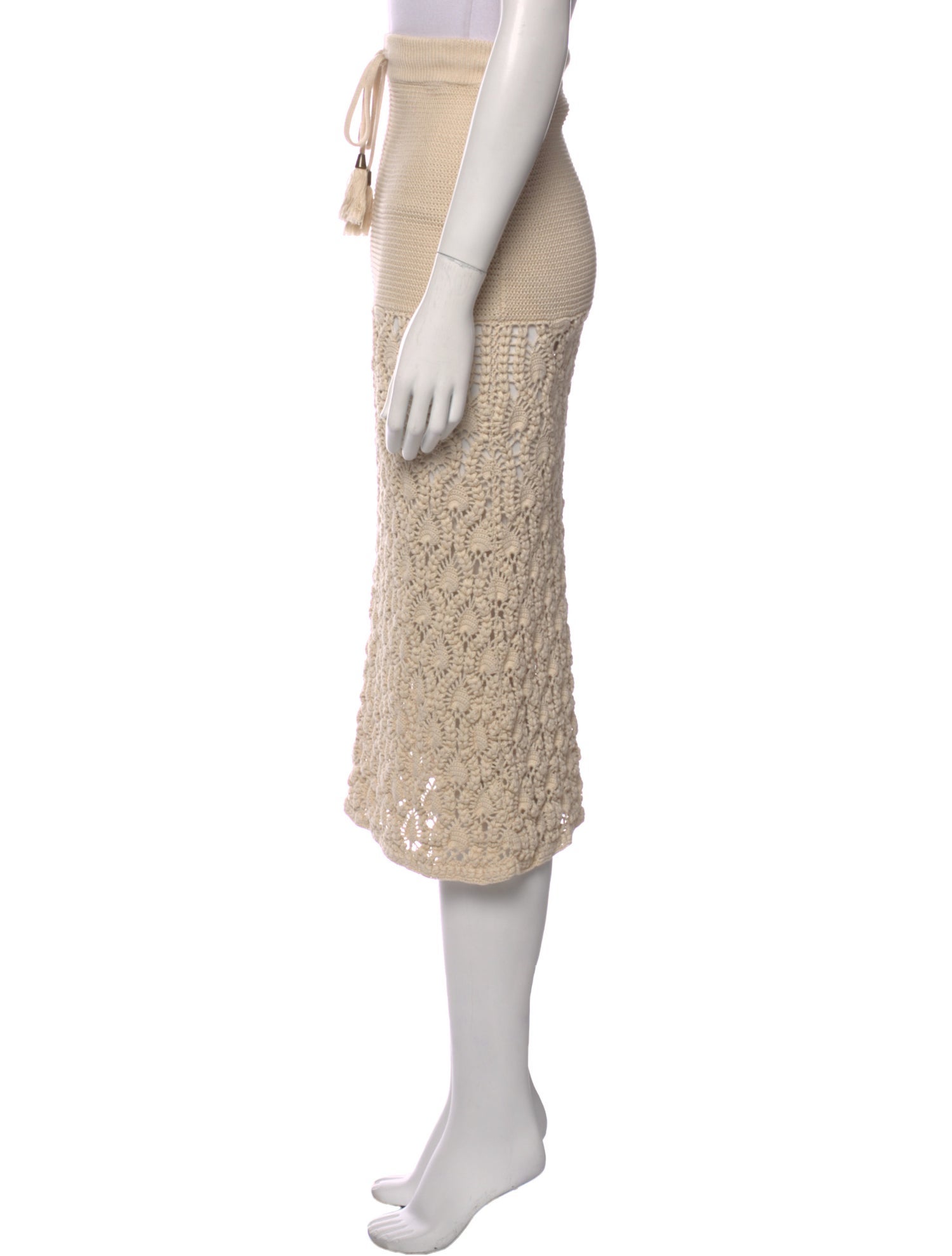 Zimmermann Tassel Accents Knee-Length Skirt