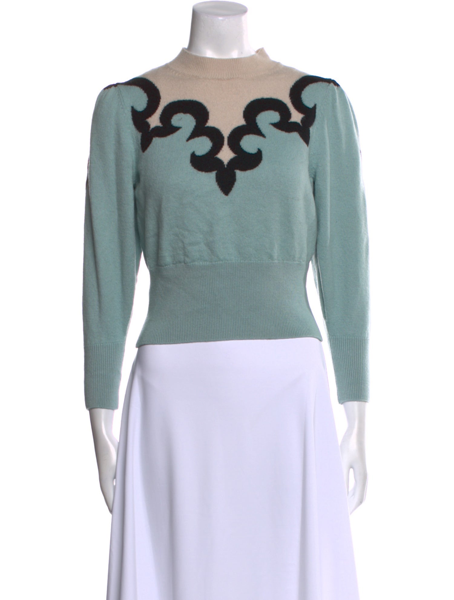 Zimmermann Merino Wool Mock Neck Crop Top