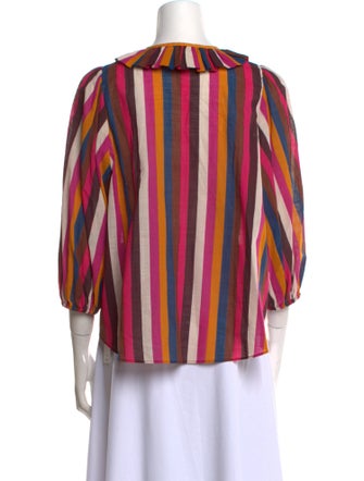 Zimmermann Striped Crew Neck Blouse