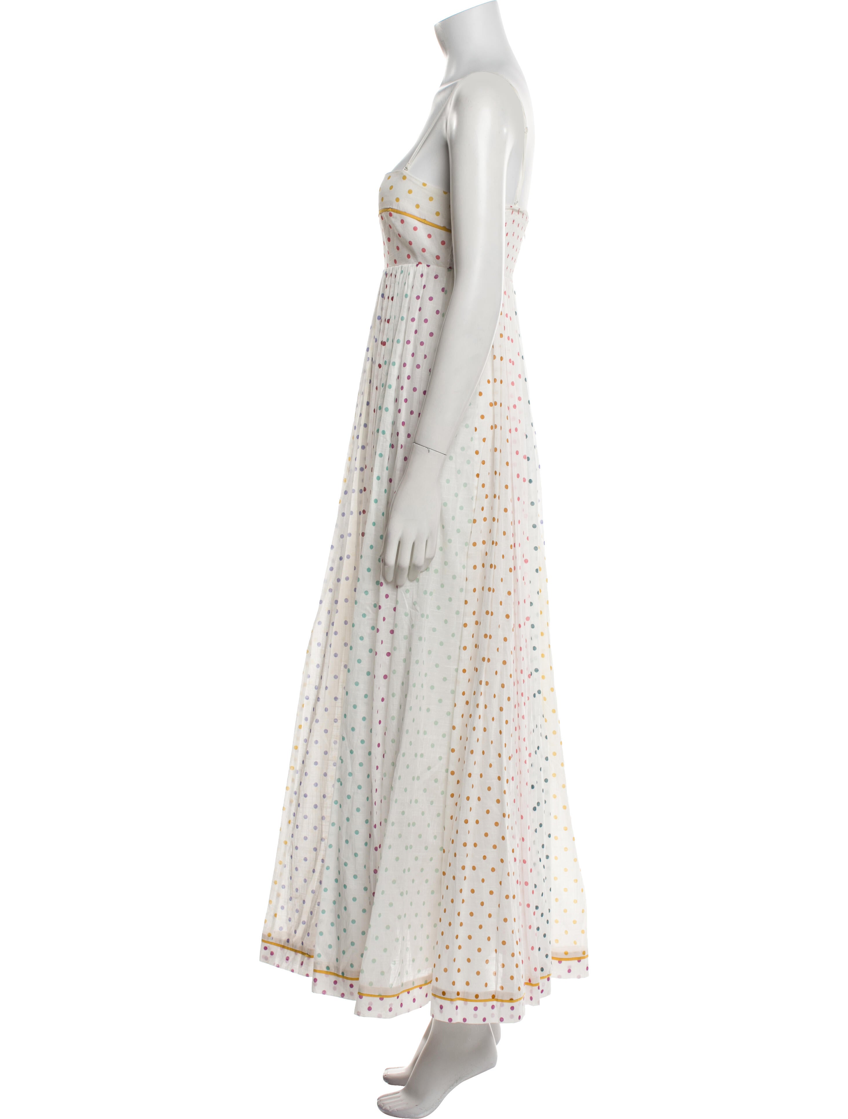 Zimmermann Polka Dot Print Long Dress