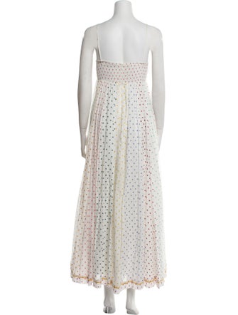 Zimmermann Polka Dot Print Long Dress