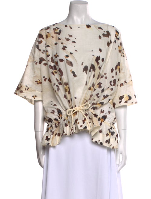 Zimmermann Printed Bateau Neckline Blouse