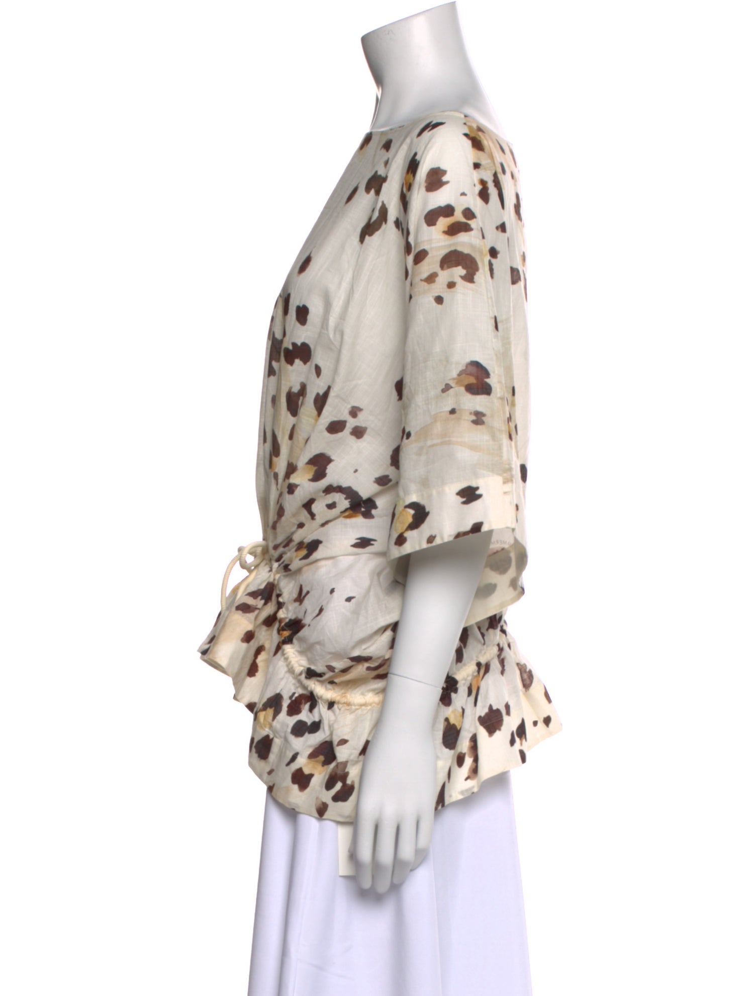 Zimmermann Printed Bateau Neckline Blouse