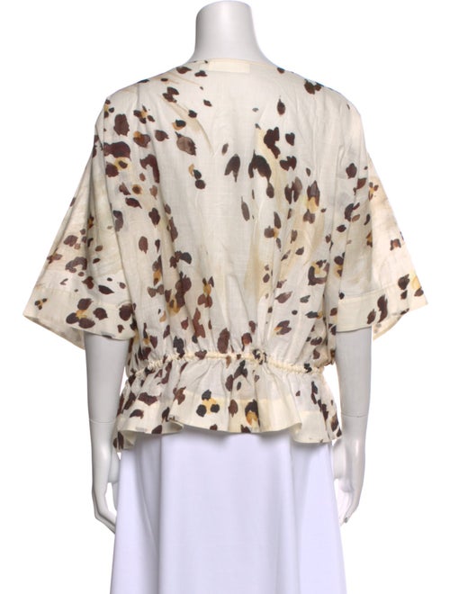 Zimmermann Printed Bateau Neckline Blouse