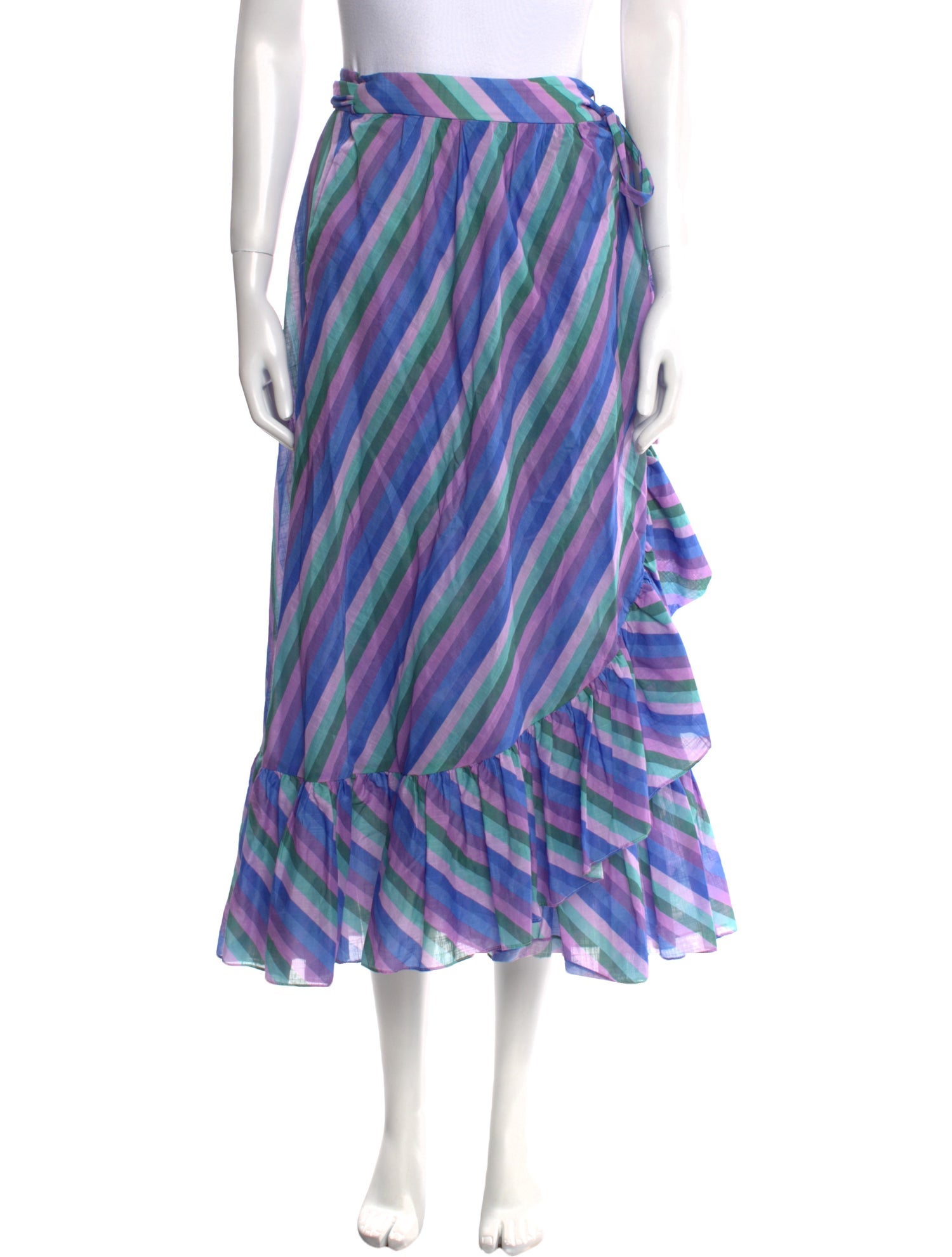 Zimmermann Plaid Print Midi Length Skirt