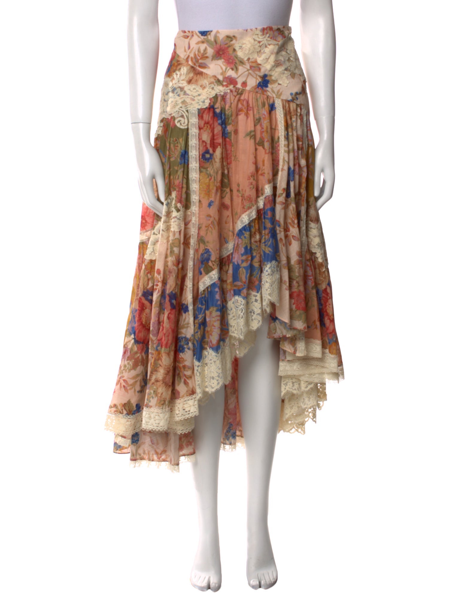 Zimmermann Floral Print Midi Length Skirt