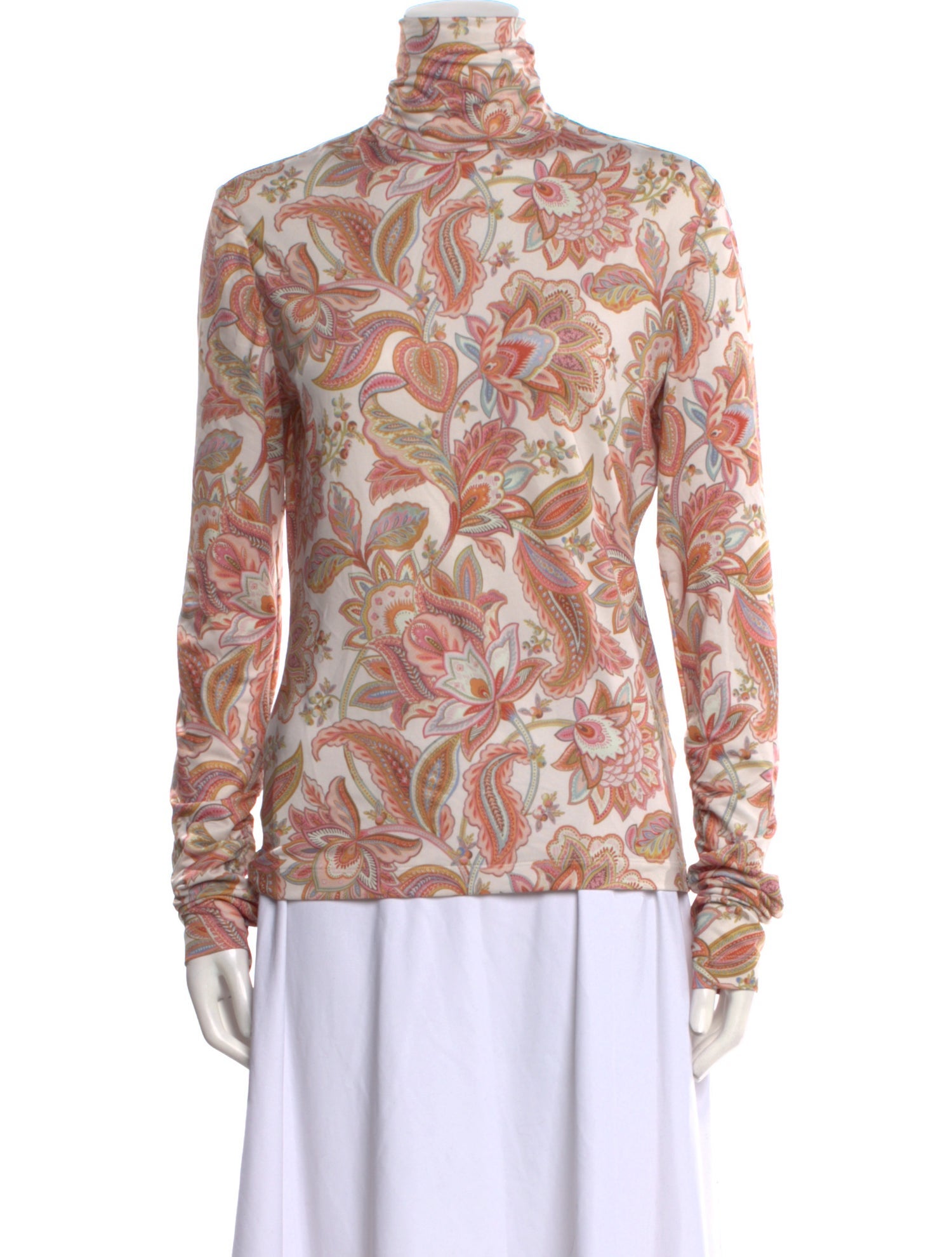 Zimmermann Paisley Print Turtleneck Blouse