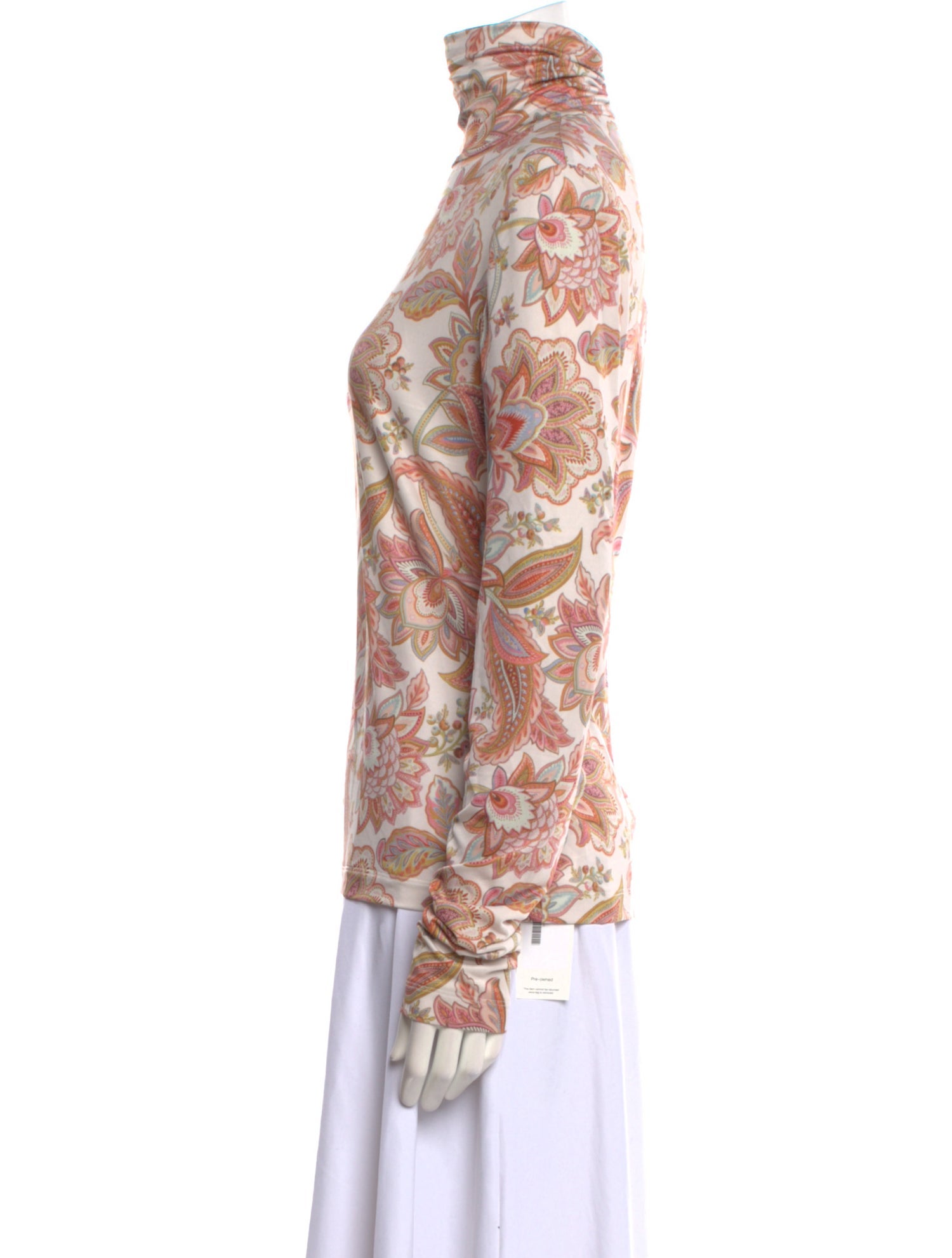 Zimmermann Paisley Print Turtleneck Blouse