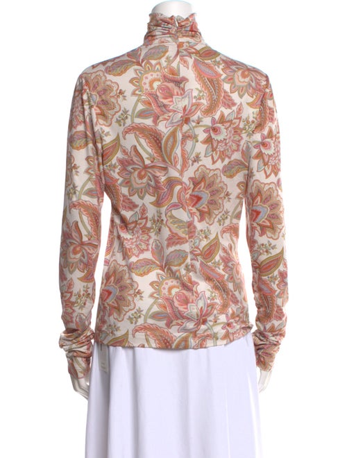 Zimmermann Paisley Print Turtleneck Blouse