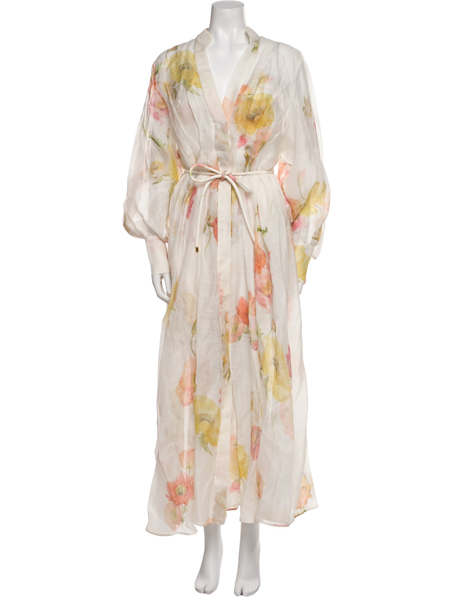 Zimmermann Floral Print Pleated Accents Dress Set