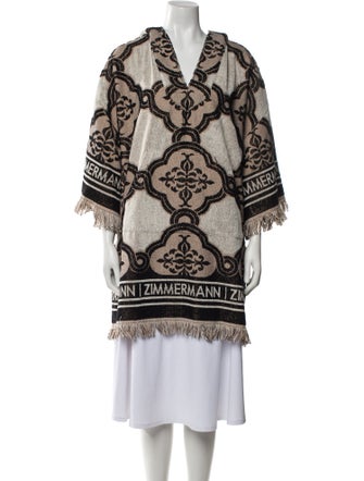 Zimmermann Printed Embroidered Accent Nightgown