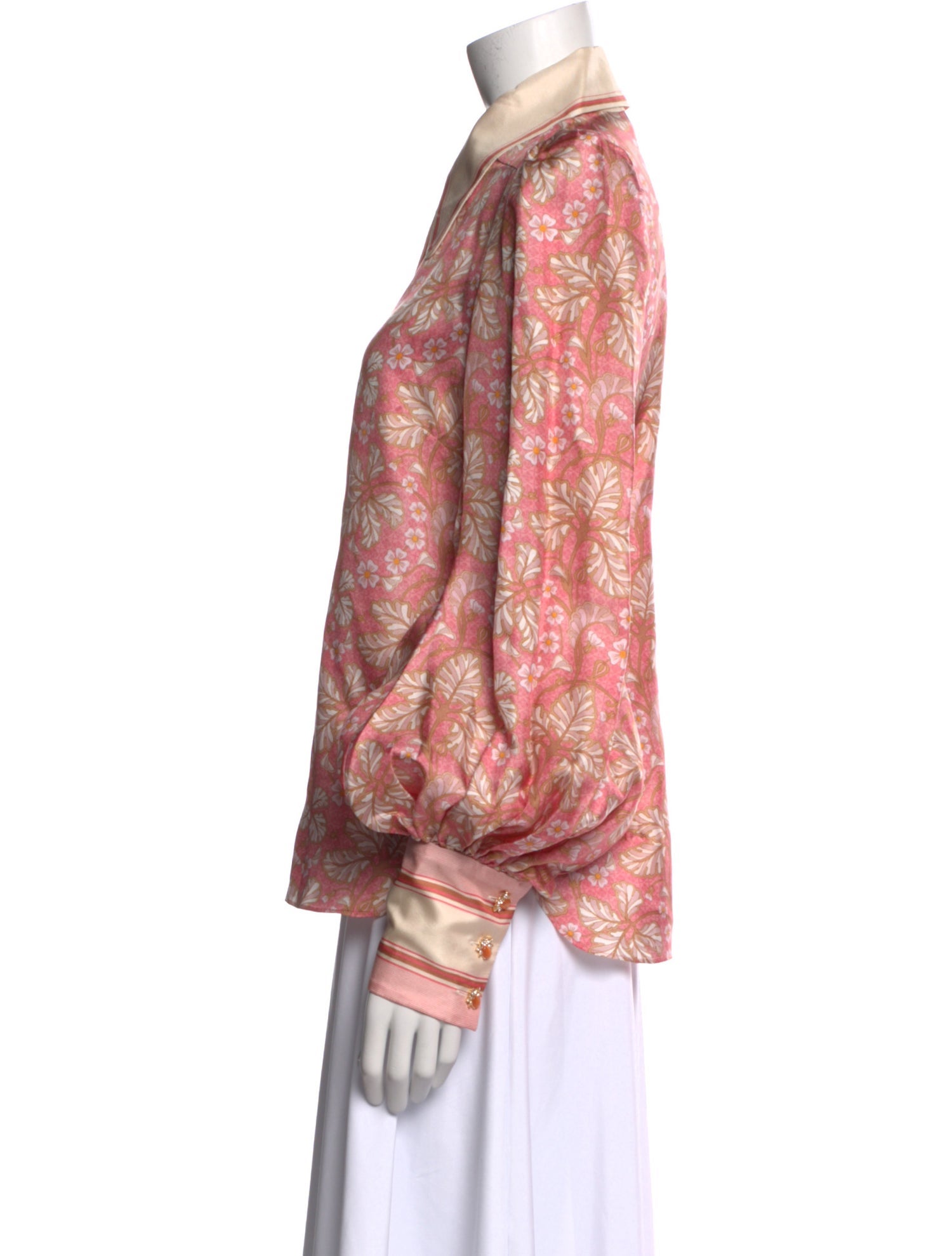 Zimmermann Silk Floral Print Button-Up Top