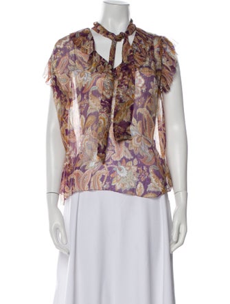 Zimmermann Silk Printed Blouse
