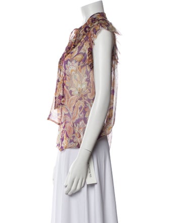 Zimmermann Silk Printed Blouse