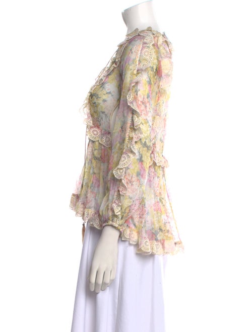 Zimmermann Silk Floral Print Blouse