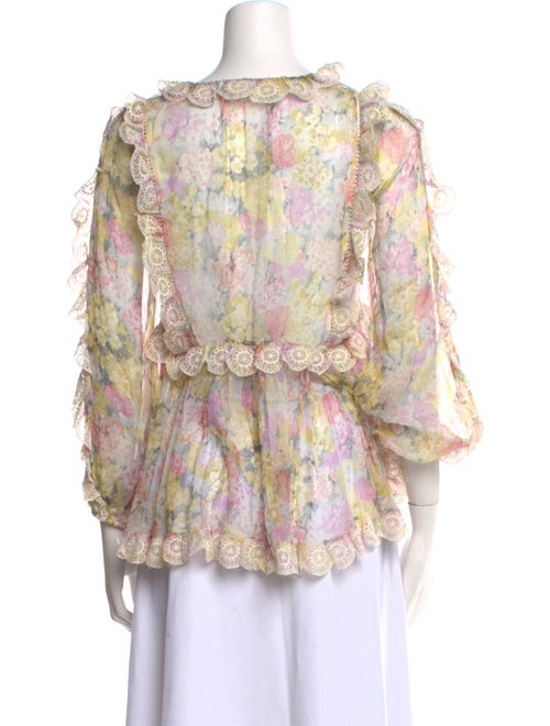Zimmermann Silk Floral Print Blouse