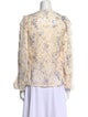 Zimmermann Floral Print Crew Neck Blouse