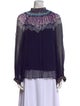 Zimmermann Mock Neck Long Sleeve Blouse