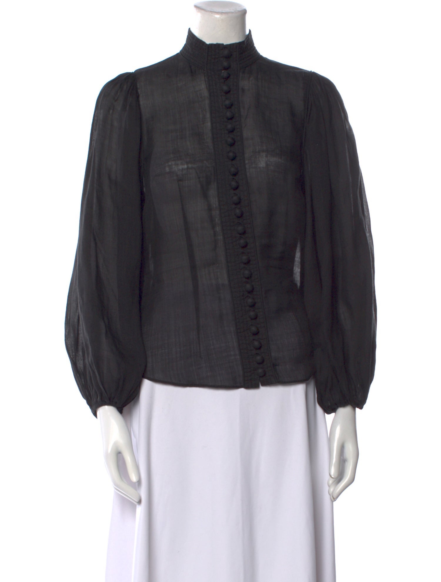 Zimmermann Silk Mock Neck Blouse