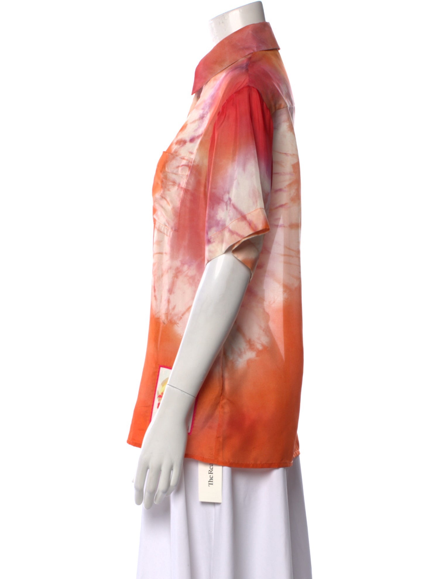 Zimmermann Silk Tie-Dye Print Button-Up Top