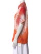 Zimmermann Silk Tie-Dye Print Button-Up Top