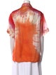 Zimmermann Silk Tie-Dye Print Button-Up Top