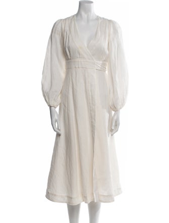 Zimmermann V-Neck Midi Length Dress