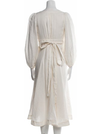 Zimmermann V-Neck Midi Length Dress