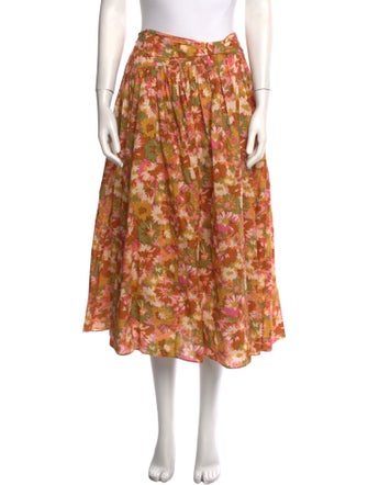 Zimmermann Floral Print Midi Length Skirt