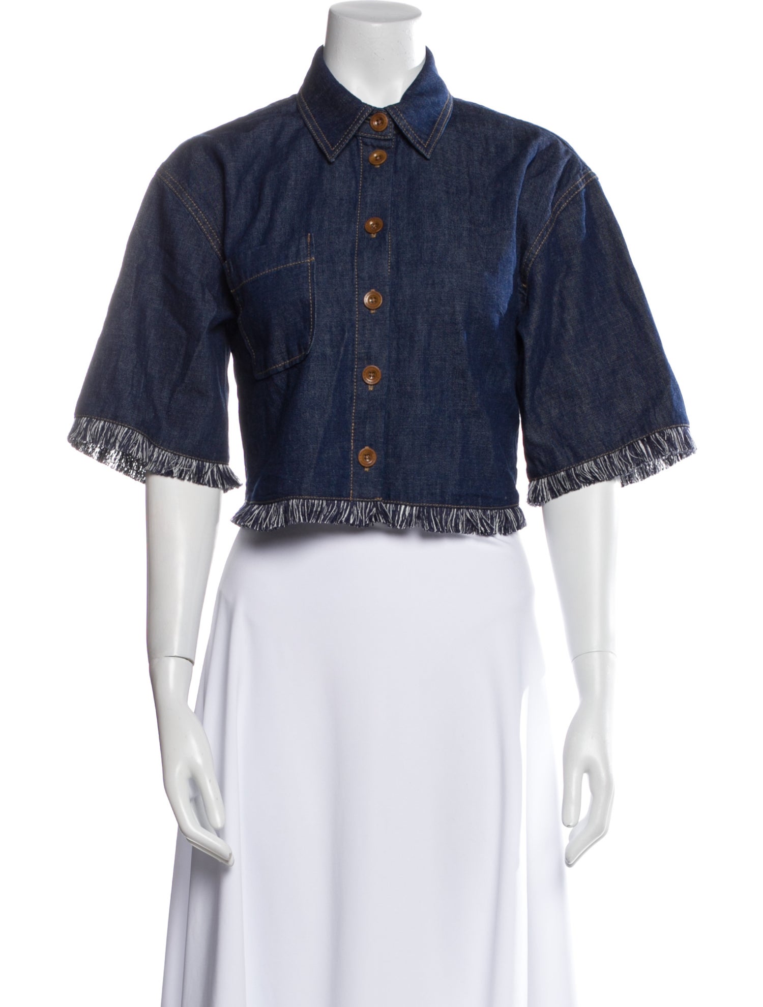 Zimmermann Short Sleeve Crop Top