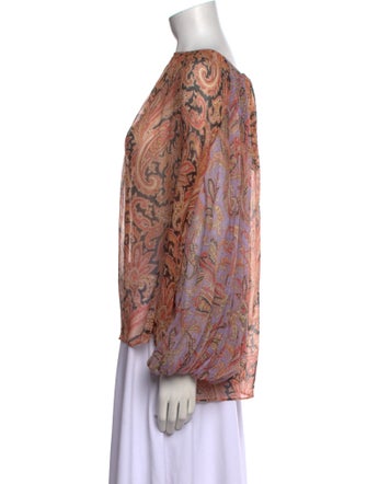 Zimmermann Silk Paisley Print Blouse
