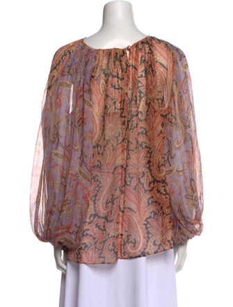 Zimmermann Silk Paisley Print Blouse