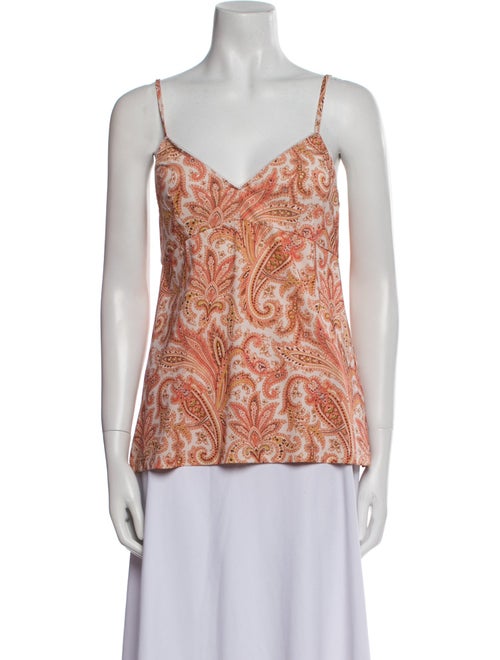 Zimmermann Paisley Print V-Neck Top
