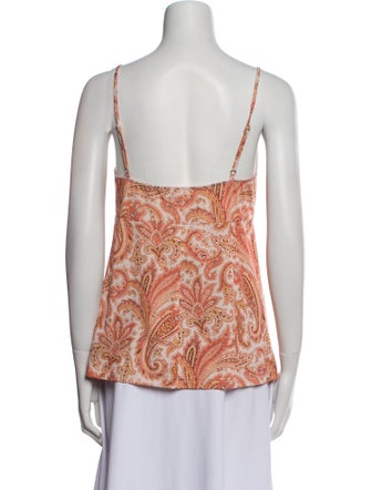 Zimmermann Paisley Print V-Neck Top