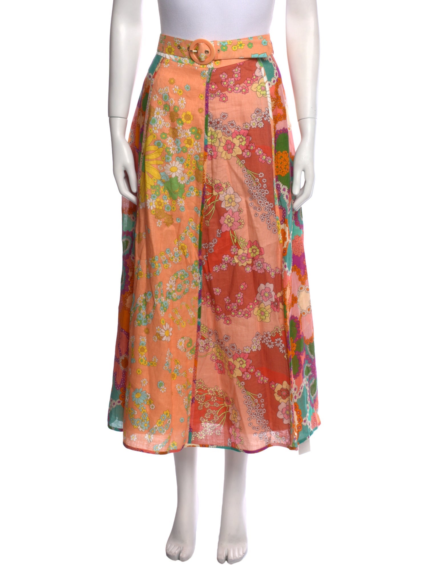 Zimmermann Linen Midi Length Skirt