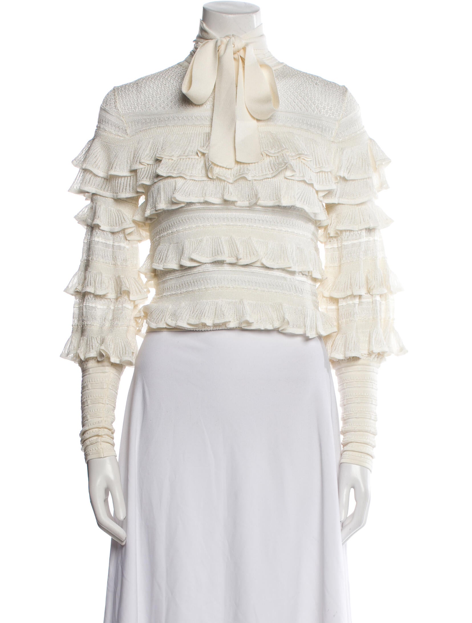 Zimmermann Kaleidoscope Ruffle Top Turtleneck Sweater w/ Tags