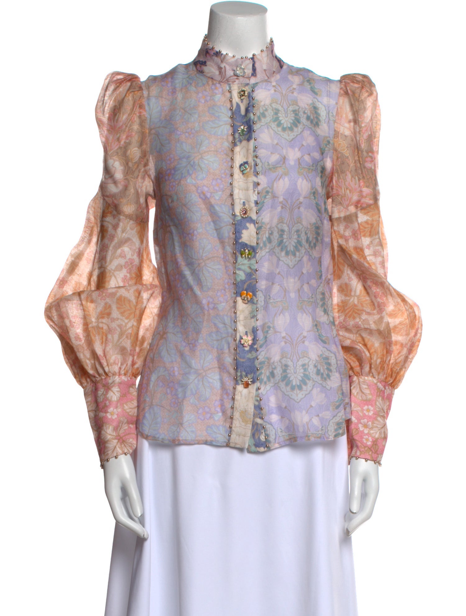 Zimmermann Linen Floral Print Blouse