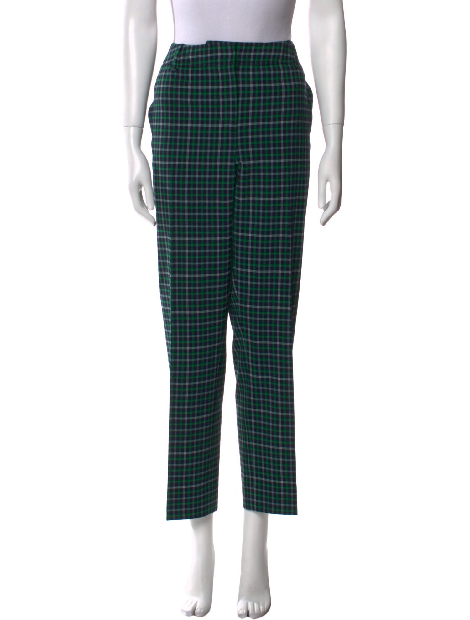Zimmermann Plaid Print Straight Leg Pants