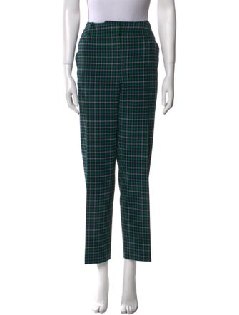 Zimmermann Plaid Print Straight Leg Pants