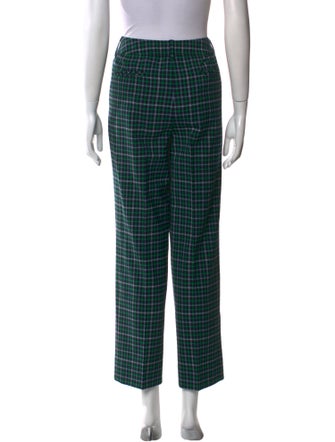 Zimmermann Plaid Print Straight Leg Pants