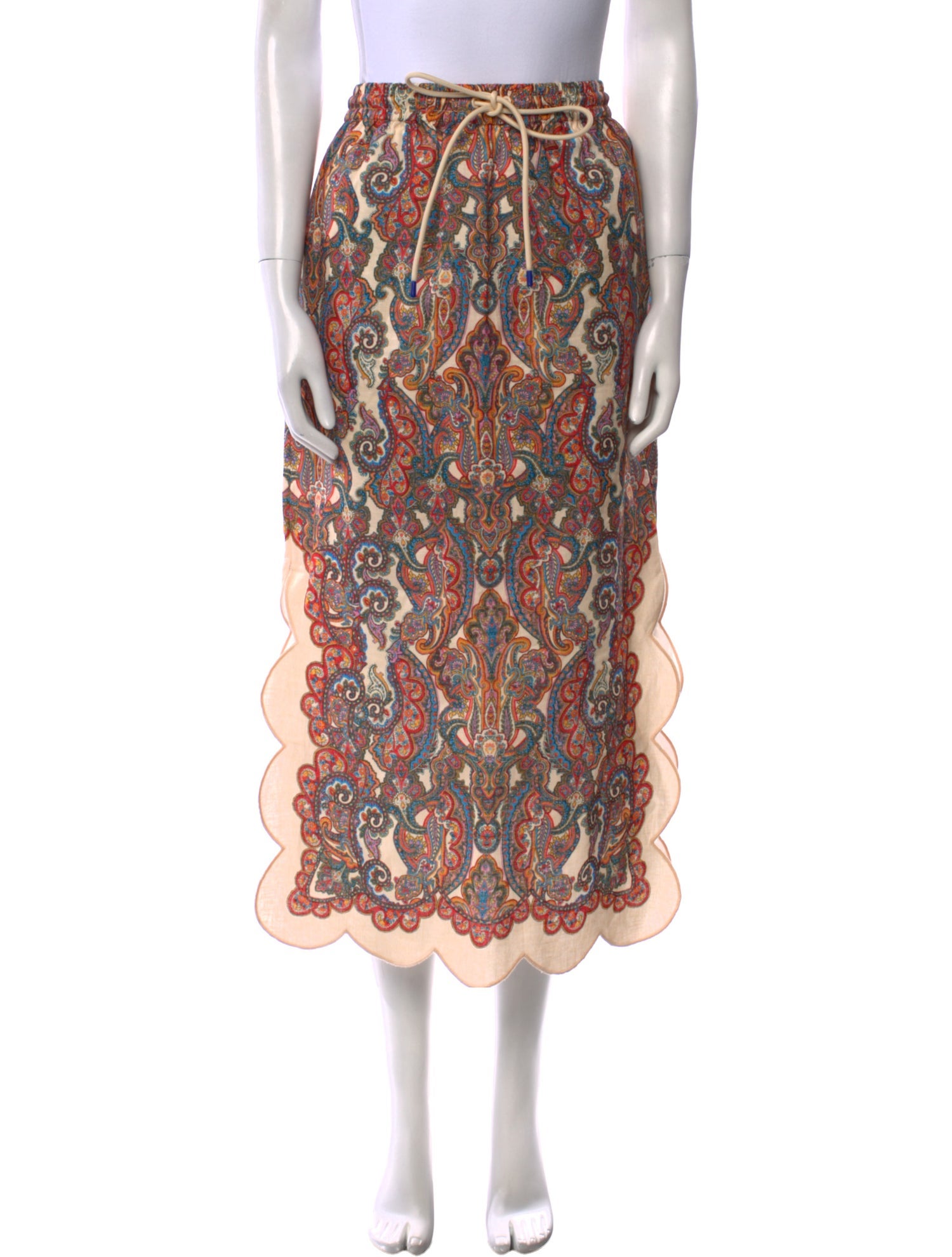 Zimmermann Linen Midi Length Skirt