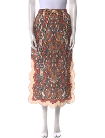 Zimmermann Linen Midi Length Skirt